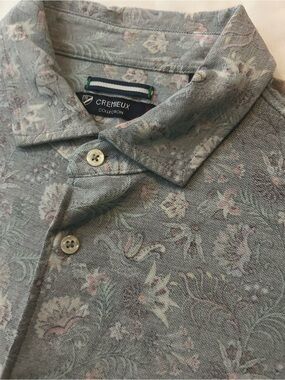 Daniel Cremieux Heather Gray Polo with Soft Pink & Mint Floral Print